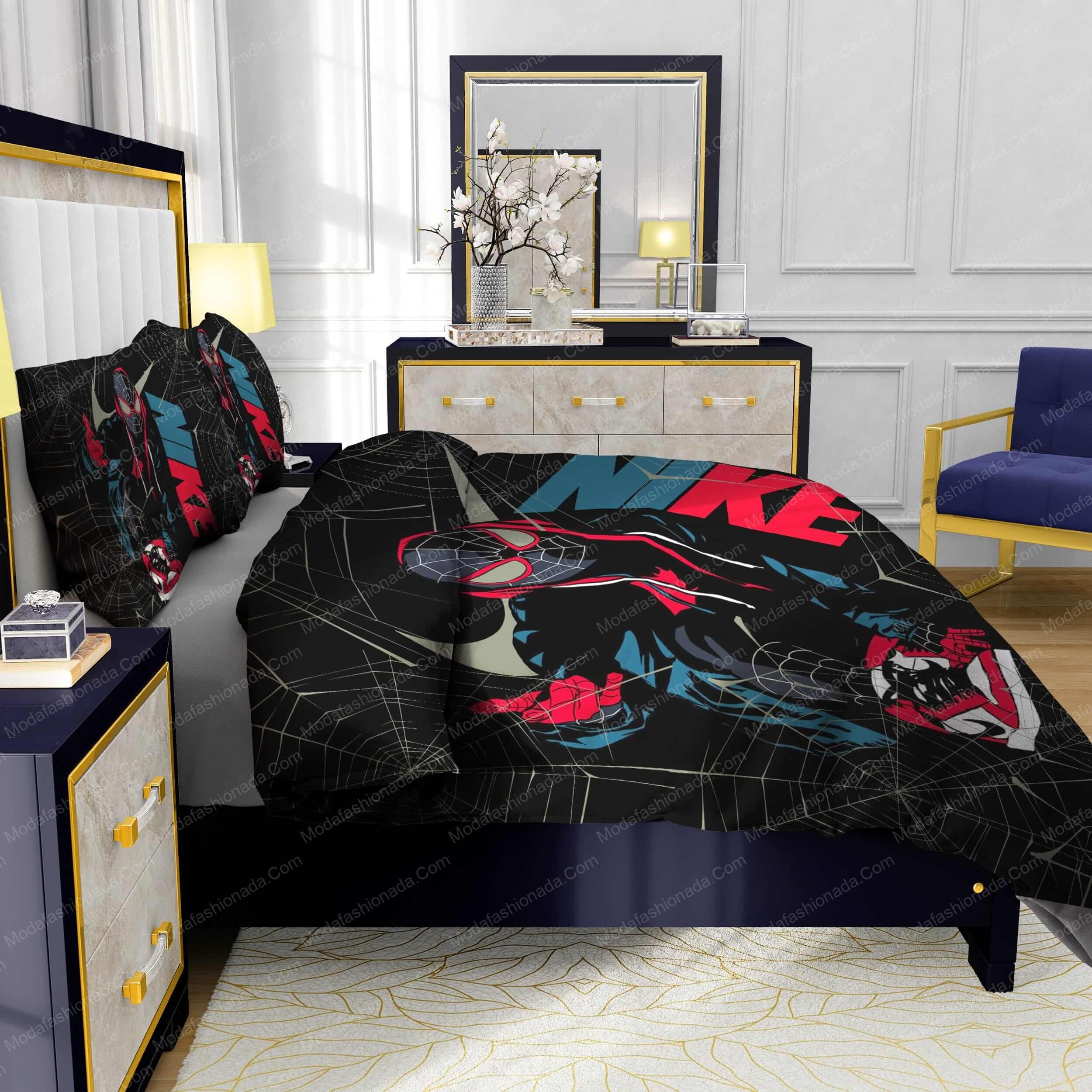 Famous Nike Air Jordan and Spider Man Design & Quality Comfortable 4 Pieces Bedding Sets - Modafashionada.Com Famous Nike Air Jordan and Spider Man Design & Quality Comfortable 4 Pieces Bedding Sets - Modafashionada.Com