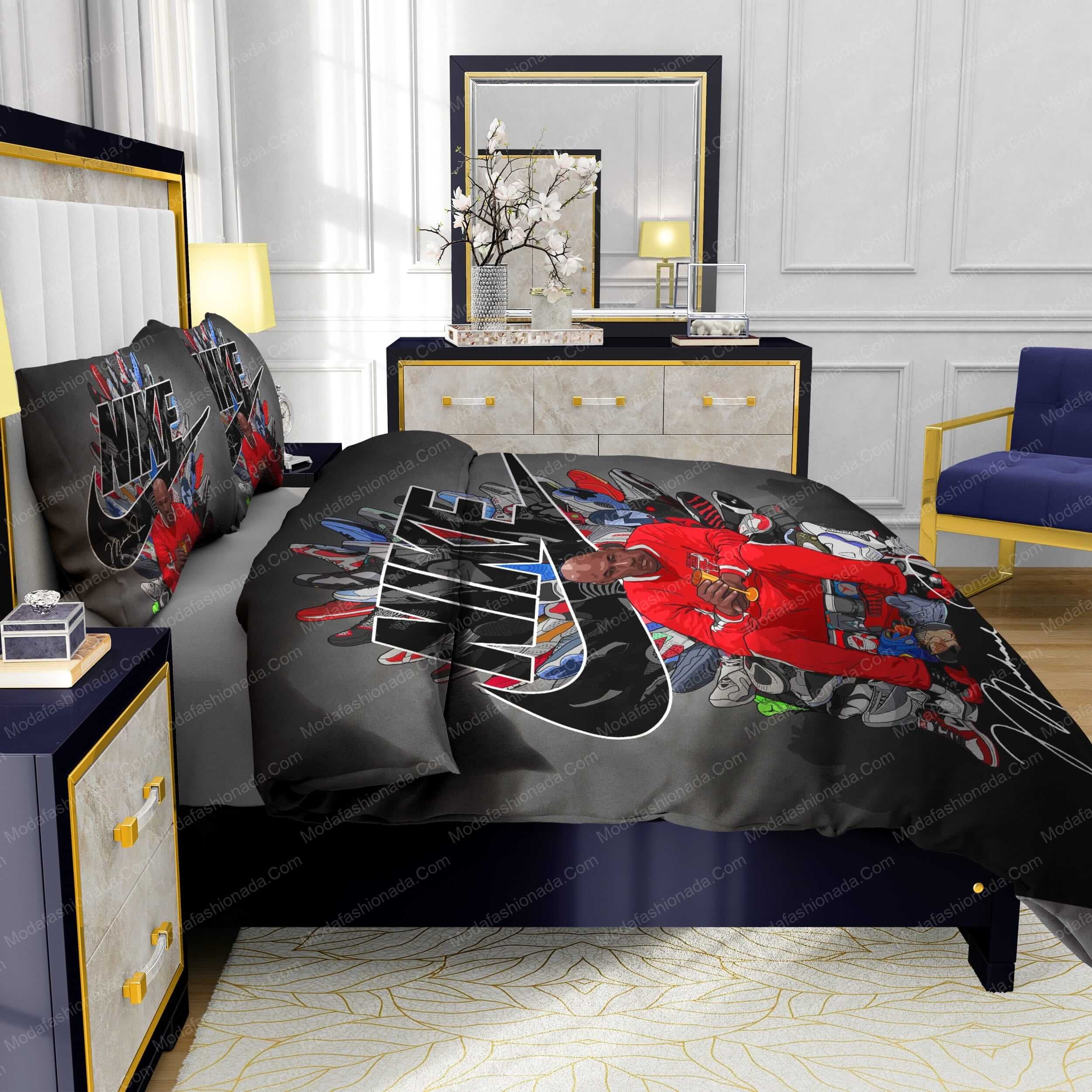 Michael Jordan Shoes Nike Bedding Sets - Modafashionada.Com Michael Jordan Shoes Nike Bedding Sets - Modafashionada.Com