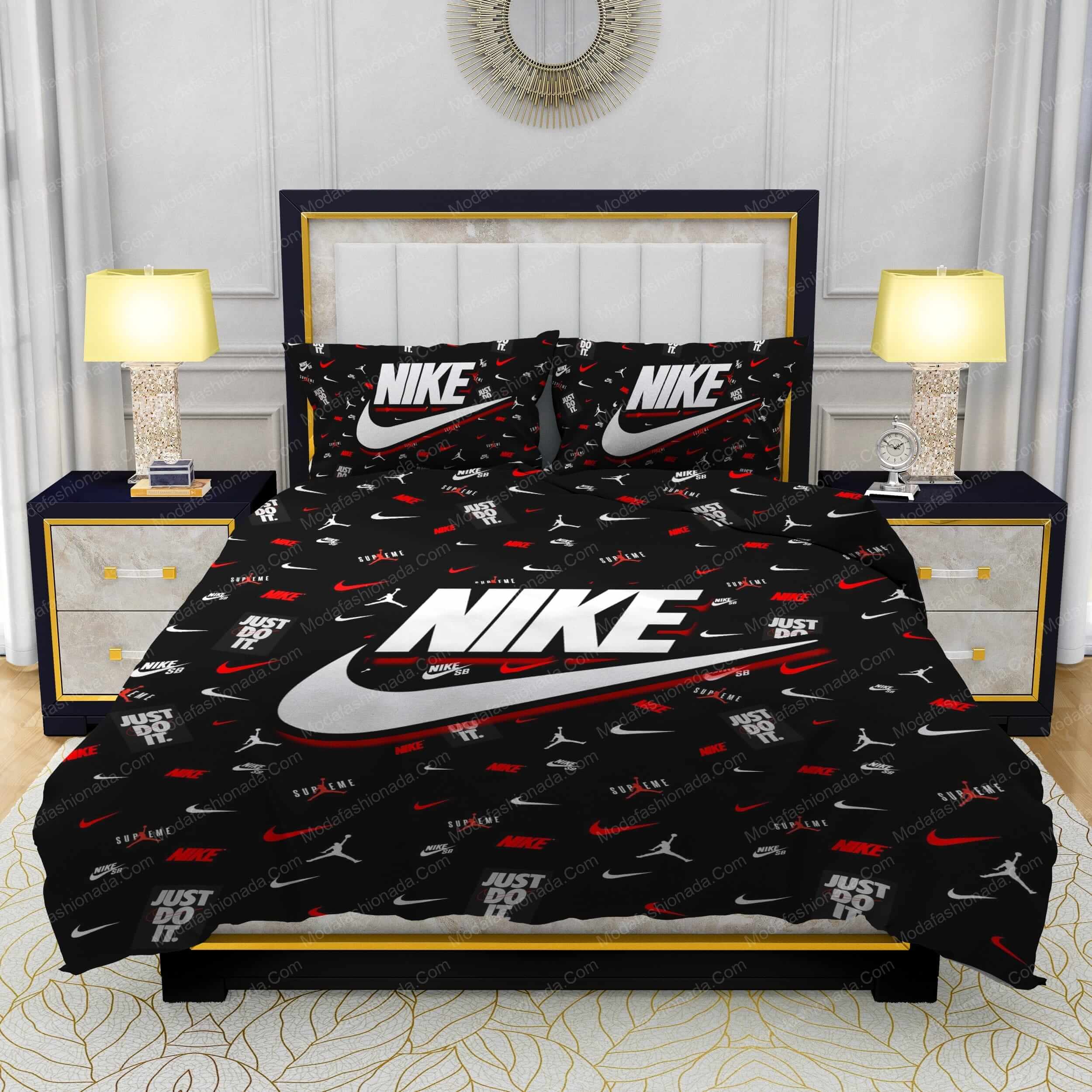 Famous Nike Air Jordan JUST DO IT Supreme Design & Quality Comfortable 4 Pieces Bedding Sets - Modafashionada.Com