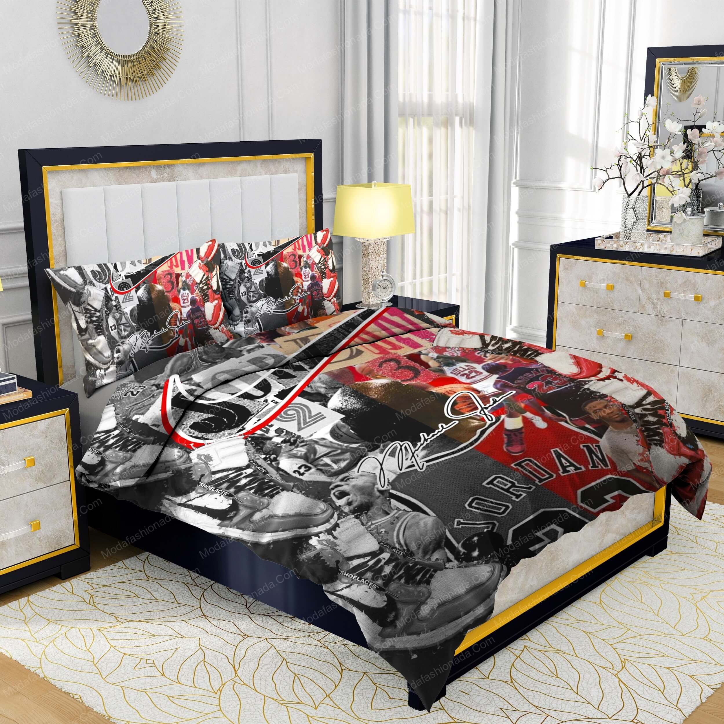Michael Jordan 23 And Nike Logo Bedding Sets - Modafashionada.Com