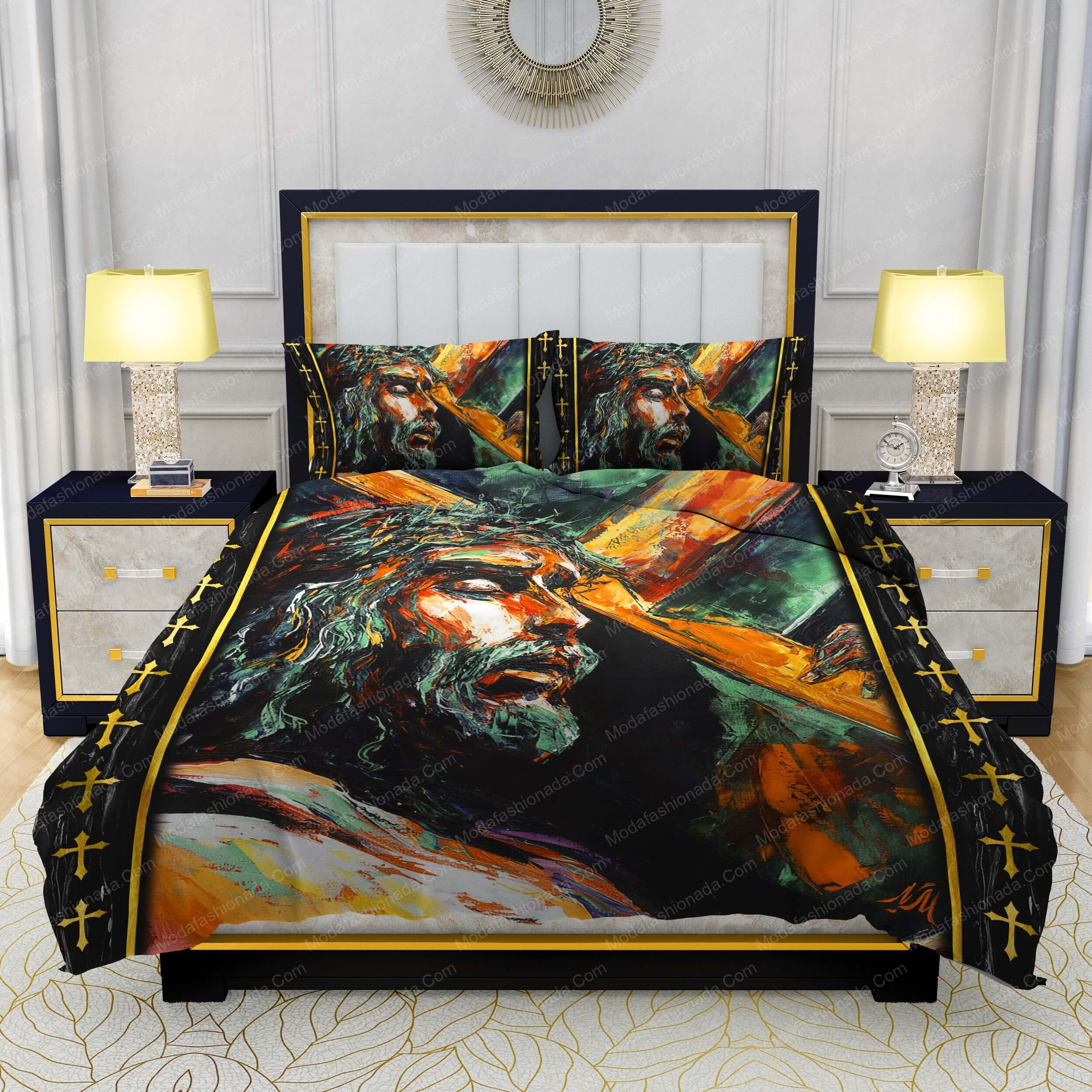 Christ Jesus Carrying The Cross Art Bedding Sets - Modafashionada.Com