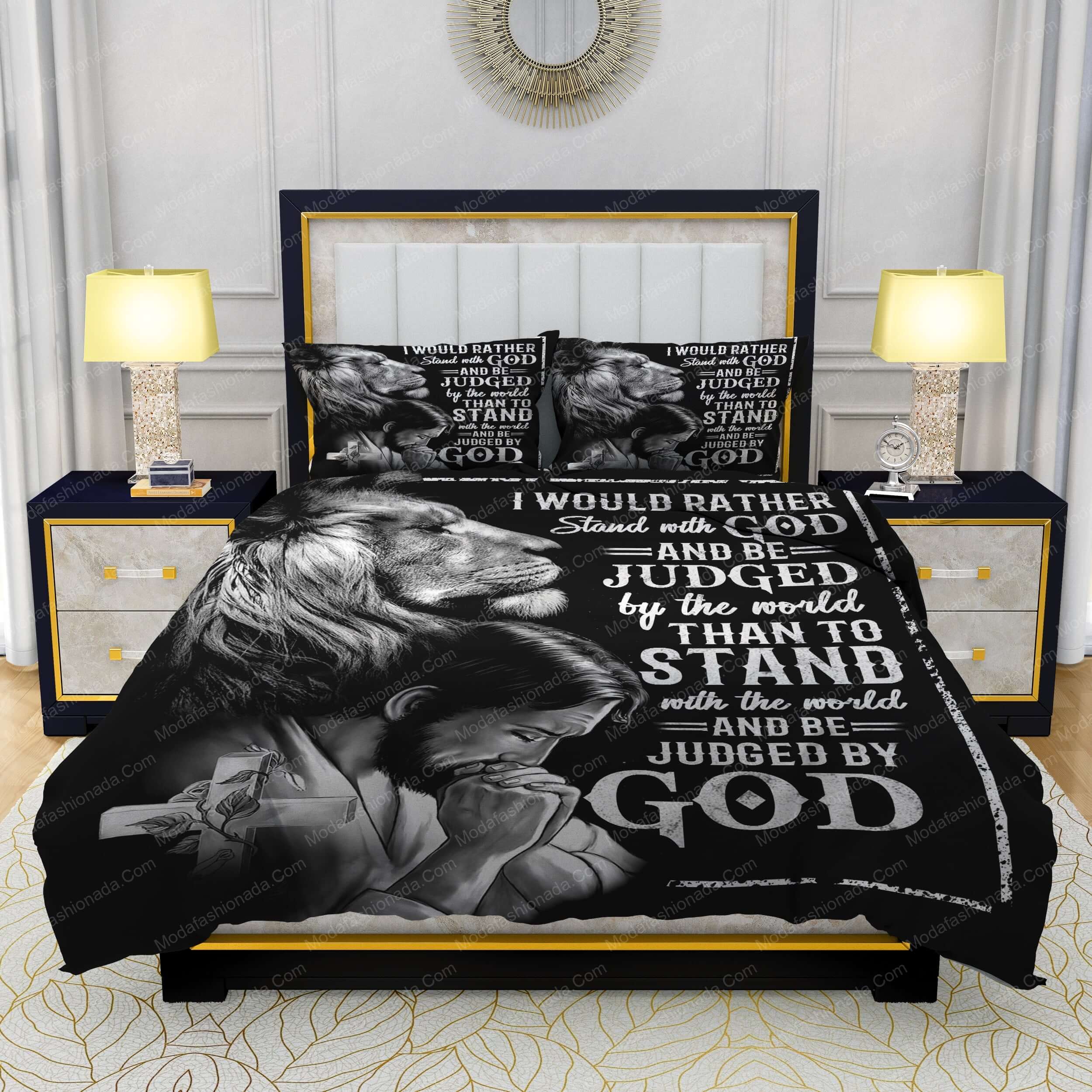 I Would Rather Stand With God And Be Judged By The World Than To Stand With The World And Be Judged By God Bedding Sets - Modafashionada.Com