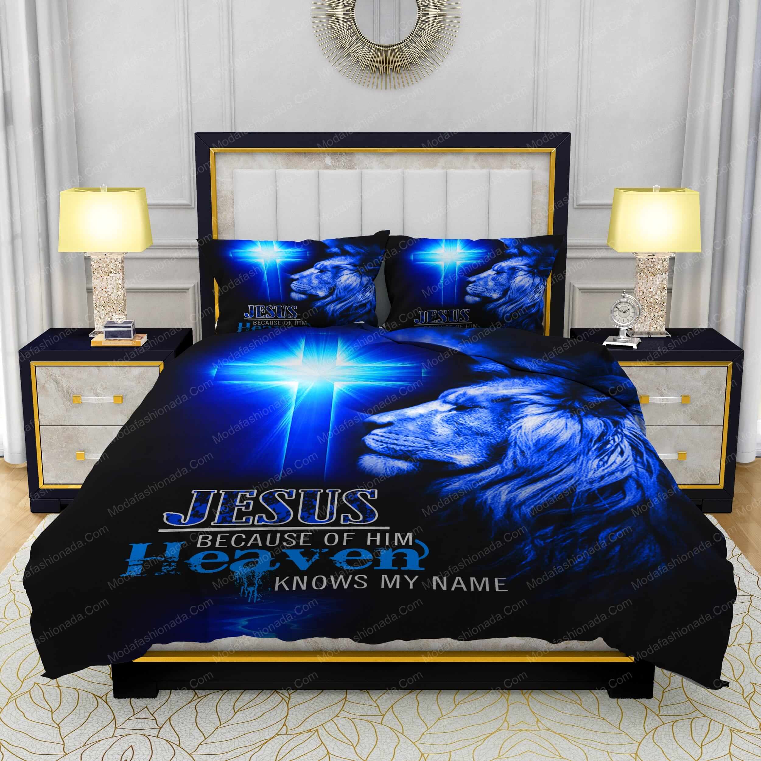 Jesus Because Of Him Heaven Knows My Name Bedding Sets - Modafashionada.Com
