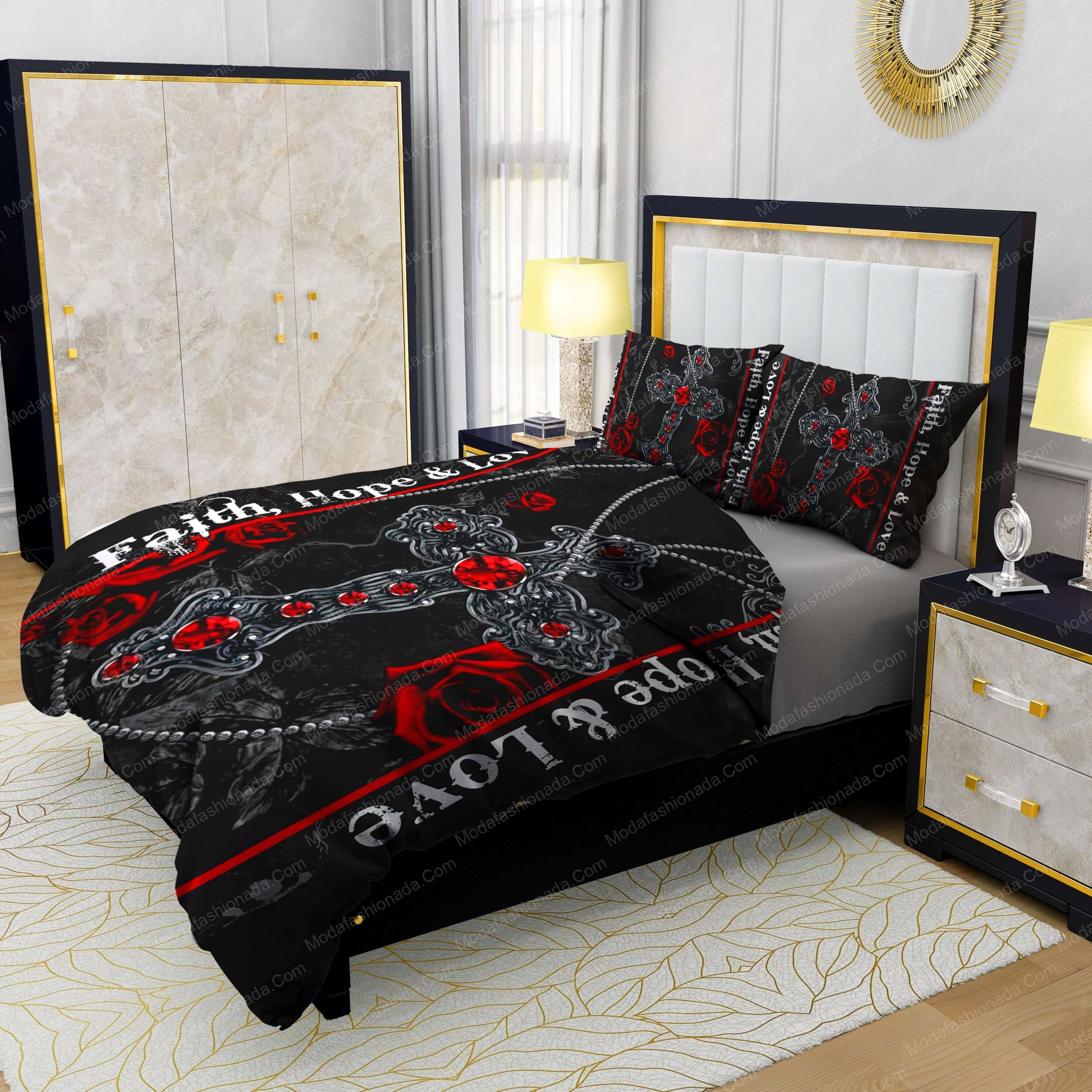Jesus Cross Faith, Hope & Love Bedding Sets - Modafashionada.Com Jesus Cross Faith, Hope & Love Bedding Sets - Modafashionada.Com