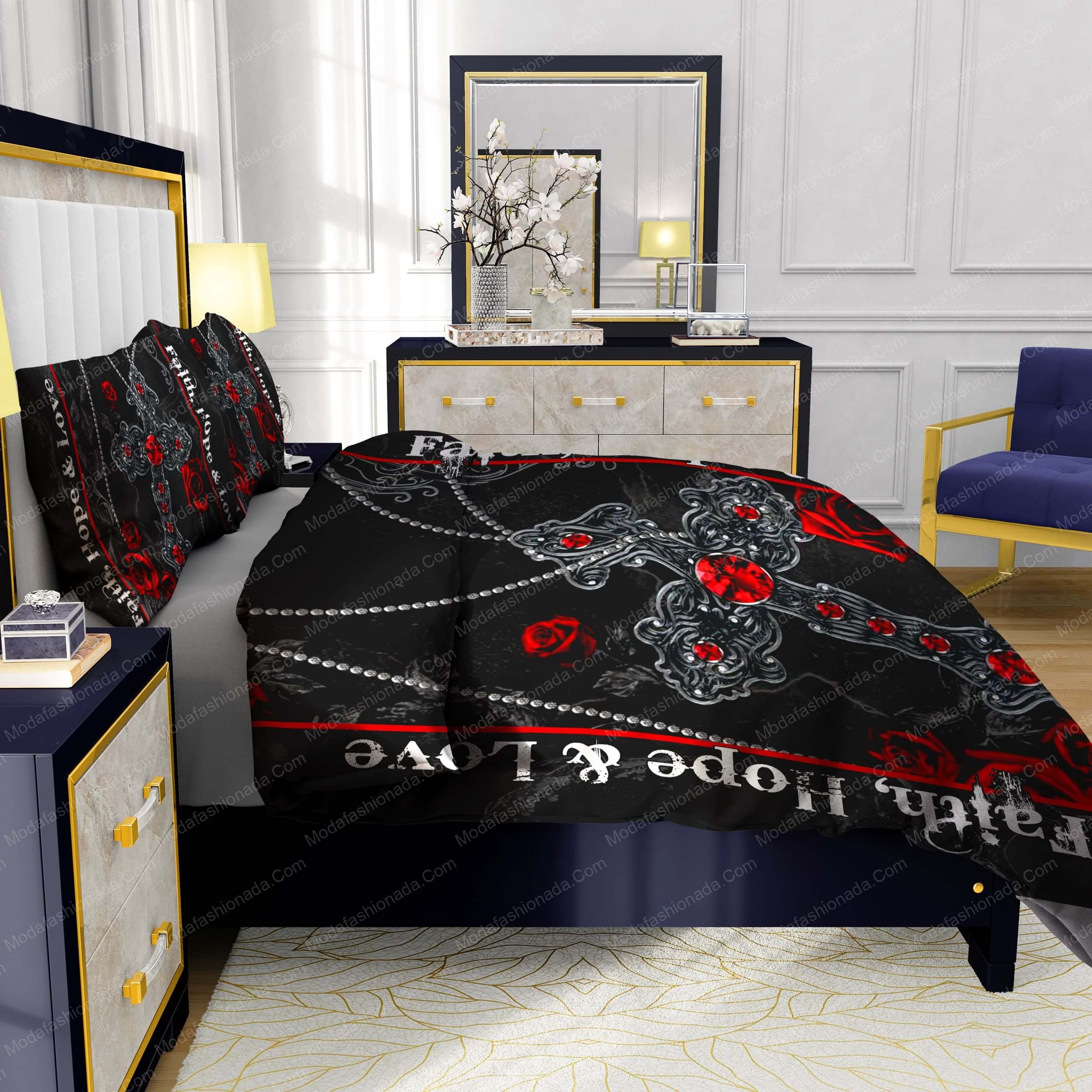 Jesus Cross Faith, Hope & Love Bedding Sets - Modafashionada.Com Jesus Cross Faith, Hope & Love Bedding Sets - Modafashionada.Com