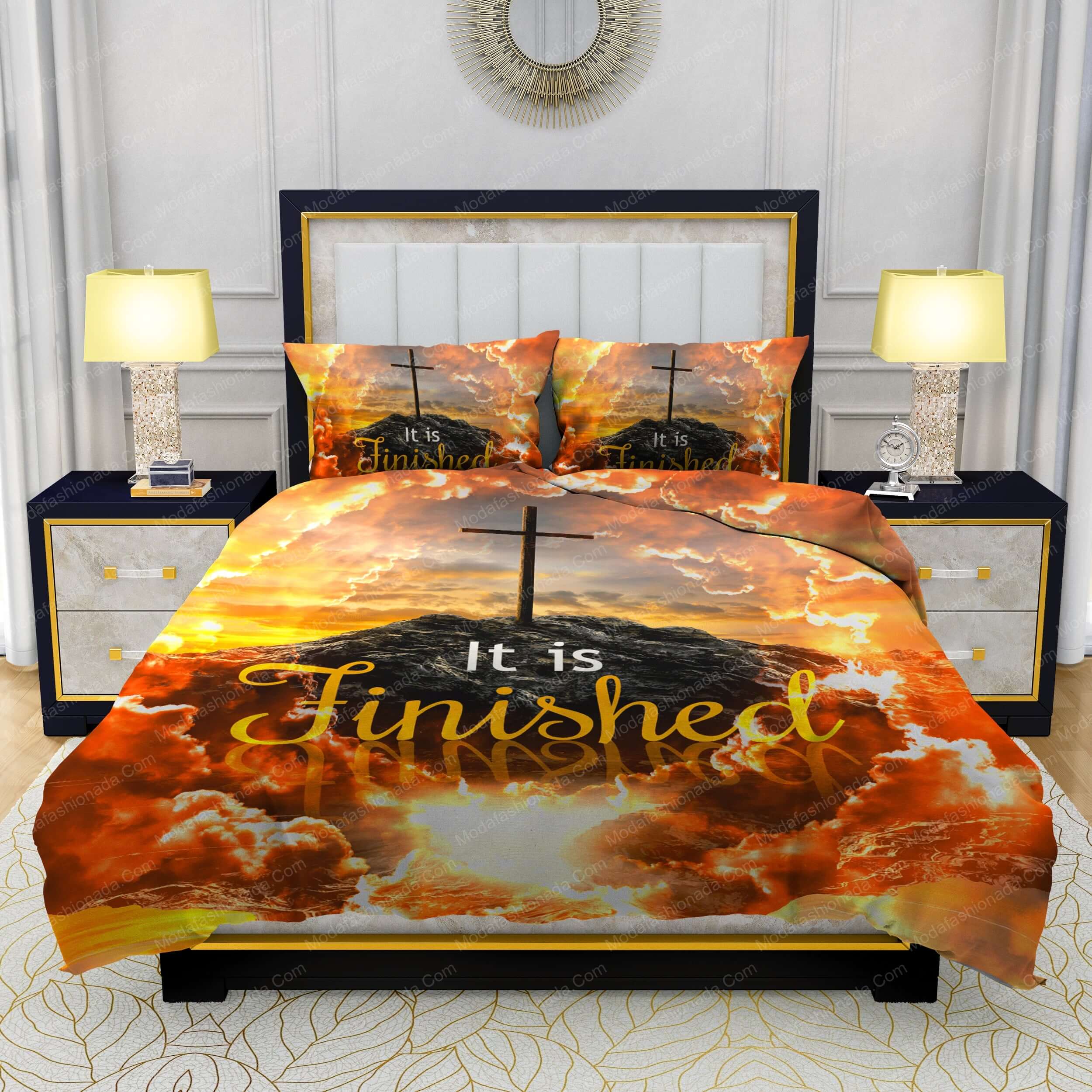 Jesus Cross It Is Finished Bedding Sets - Modafashionada.Com
