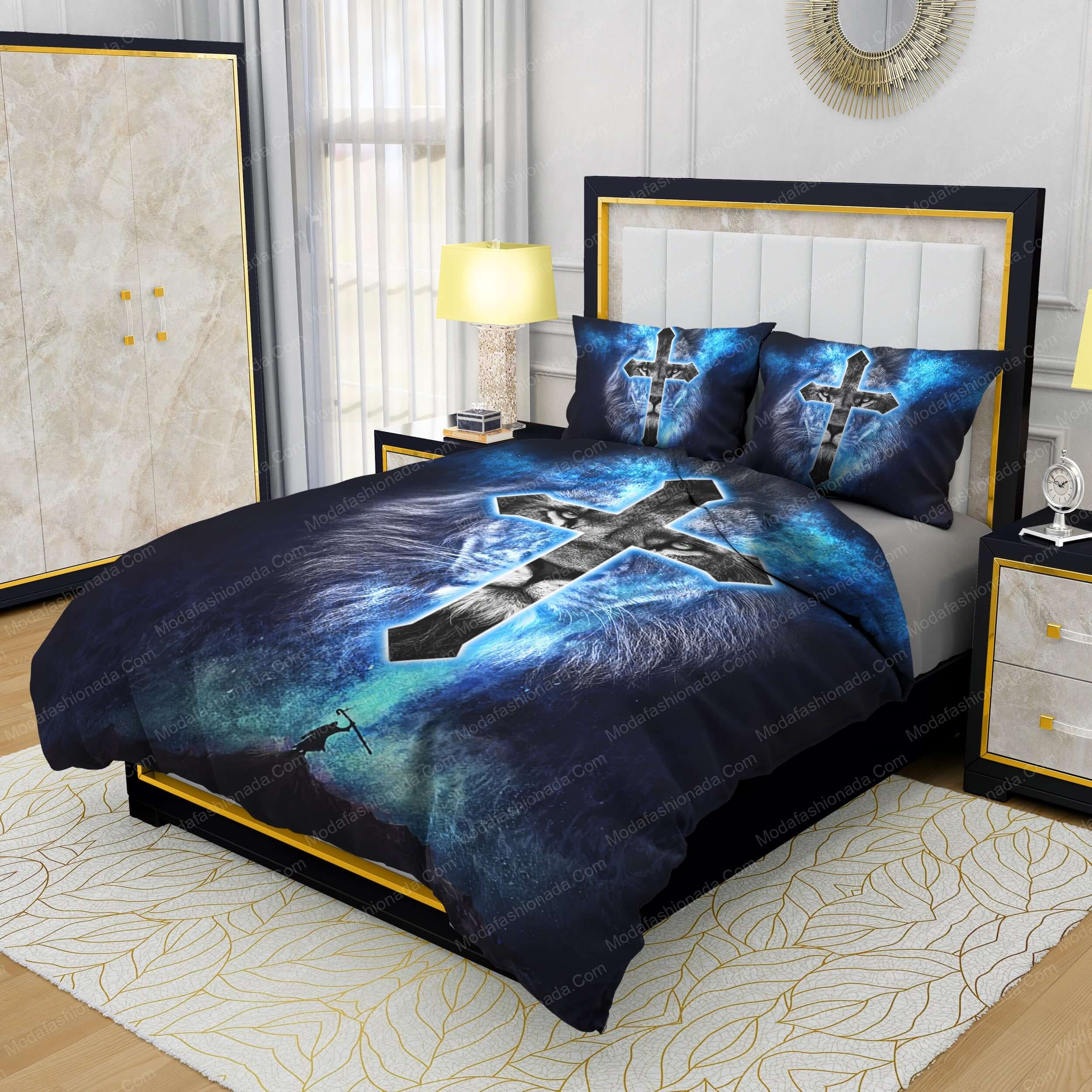 Jesus Cross On The Lion's Face Bedding Sets - Modafashionada.Com Jesus Cross On The Lion's Face Bedding Sets - Modafashionada.Com