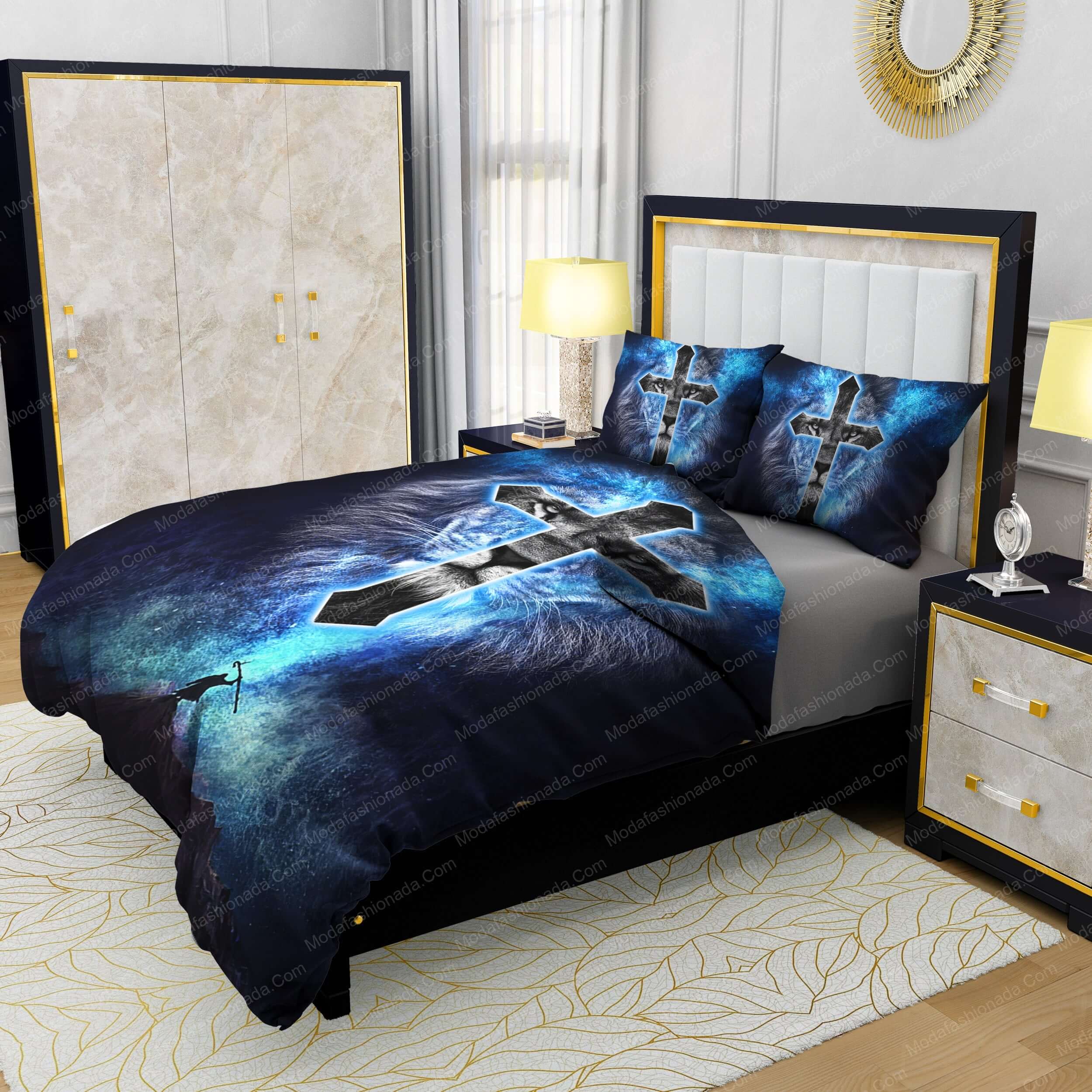 Jesus Cross On The Lion's Face Bedding Sets - Modafashionada.Com Jesus Cross On The Lion's Face Bedding Sets - Modafashionada.Com