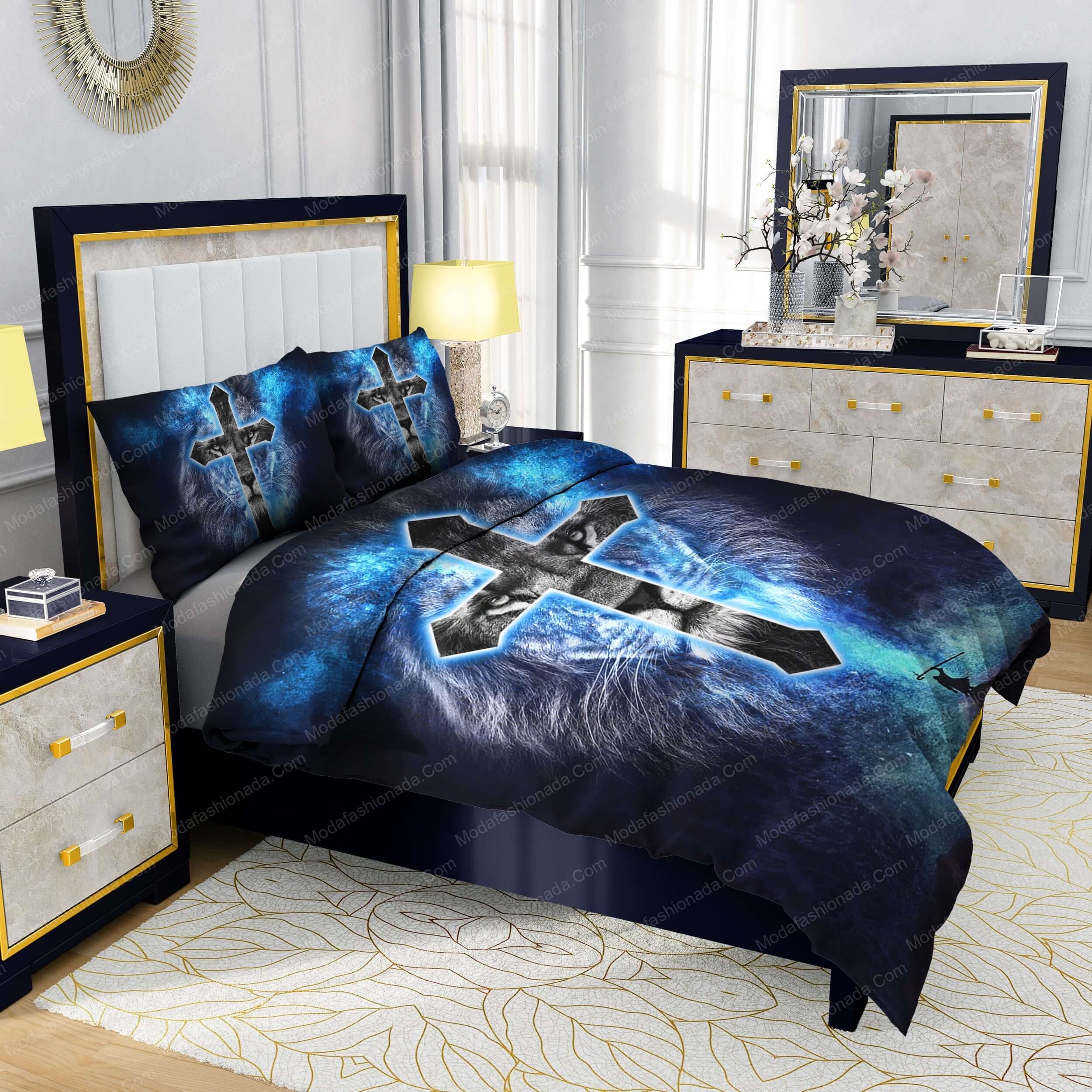 Jesus Cross On The Lion's Face Bedding Sets - Modafashionada.Com Jesus Cross On The Lion's Face Bedding Sets - Modafashionada.Com