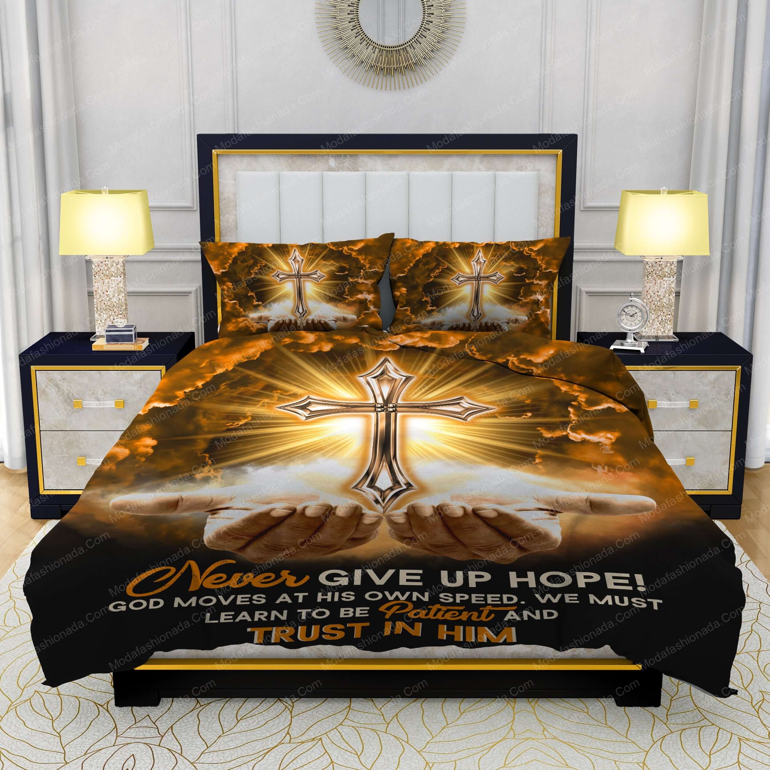 Jesus Never Give Up Hope Bedding Sets - Modafashionada.Com