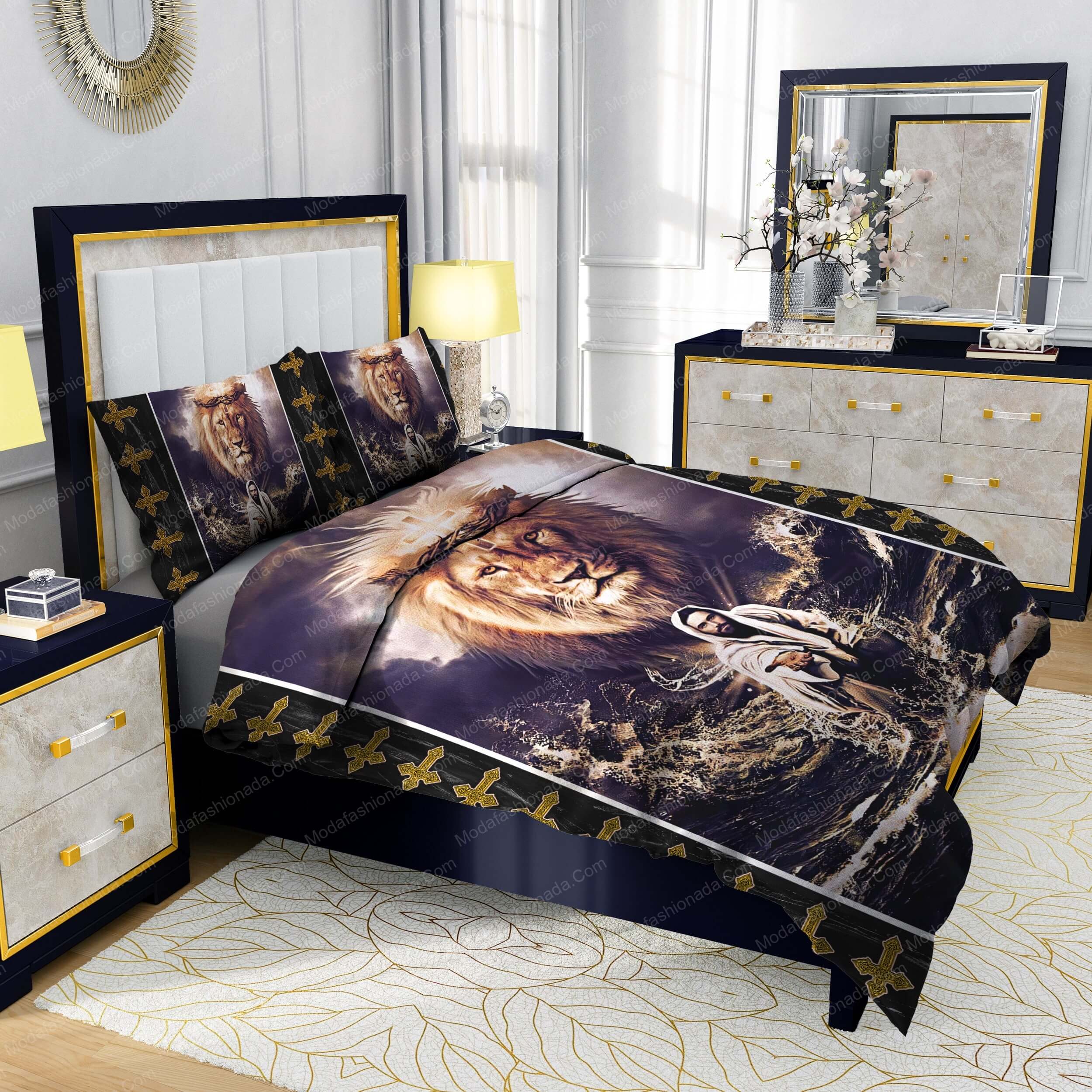 Jesus Reaching In The Water Lion Bedding Sets - Modafashionada.Com Jesus Reaching In The Water Lion Bedding Sets - Modafashionada.Com