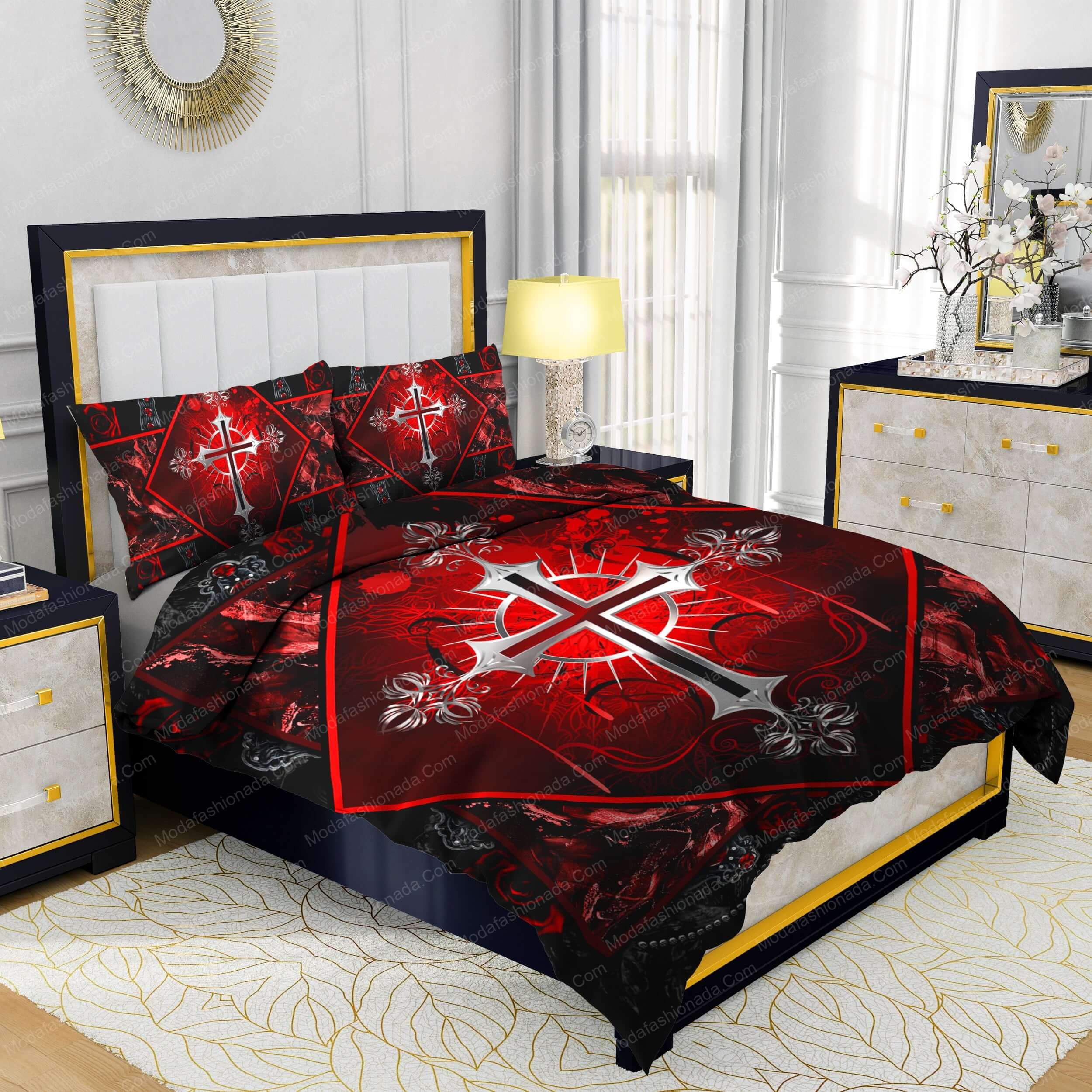 Jewelry Gothic Silver Cross Bedding Sets - Modafashionada.Com Jewelry Gothic Silver Cross Bedding Sets - Modafashionada.Com