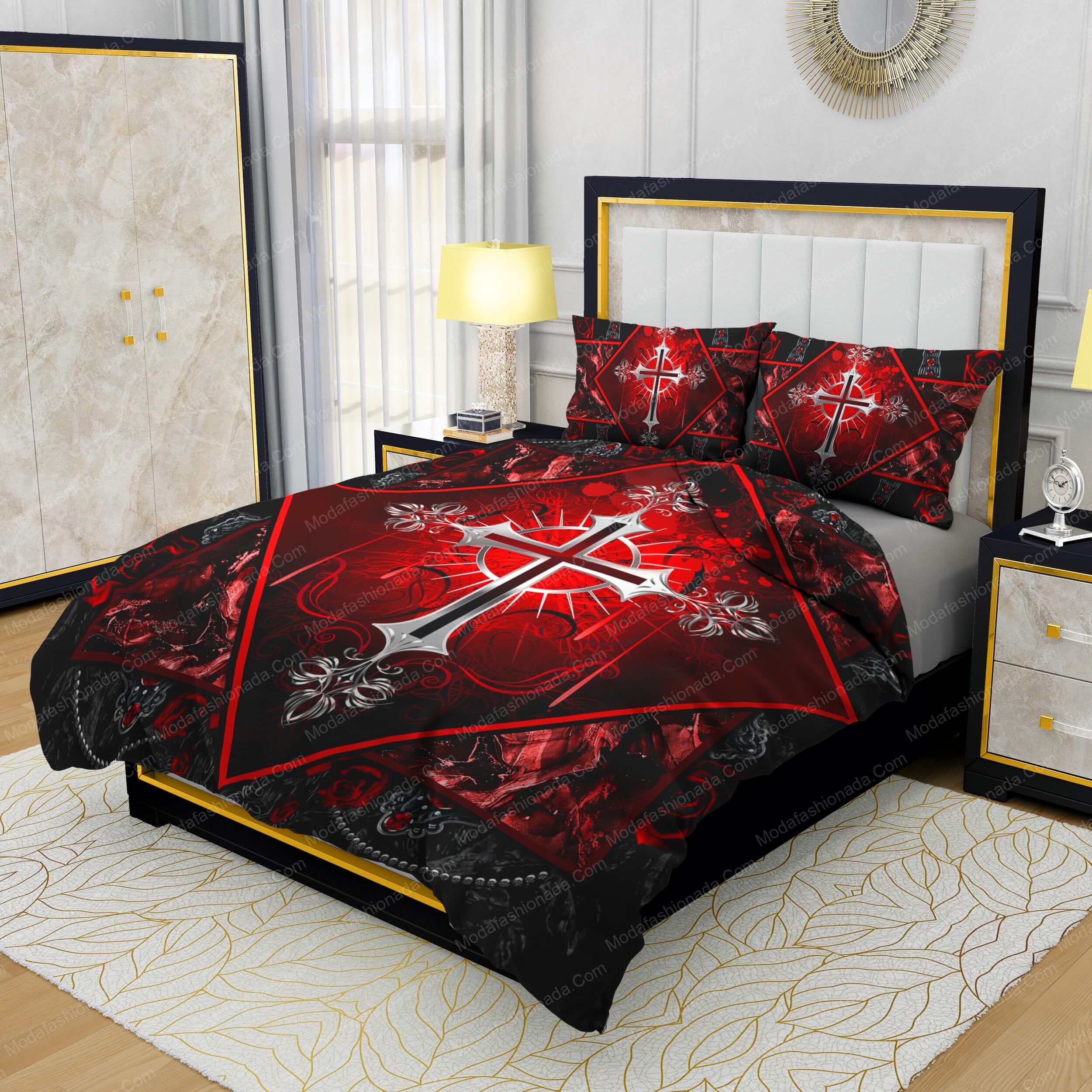 Jewelry Gothic Silver Cross Bedding Sets - Modafashionada.Com Jewelry Gothic Silver Cross Bedding Sets - Modafashionada.Com