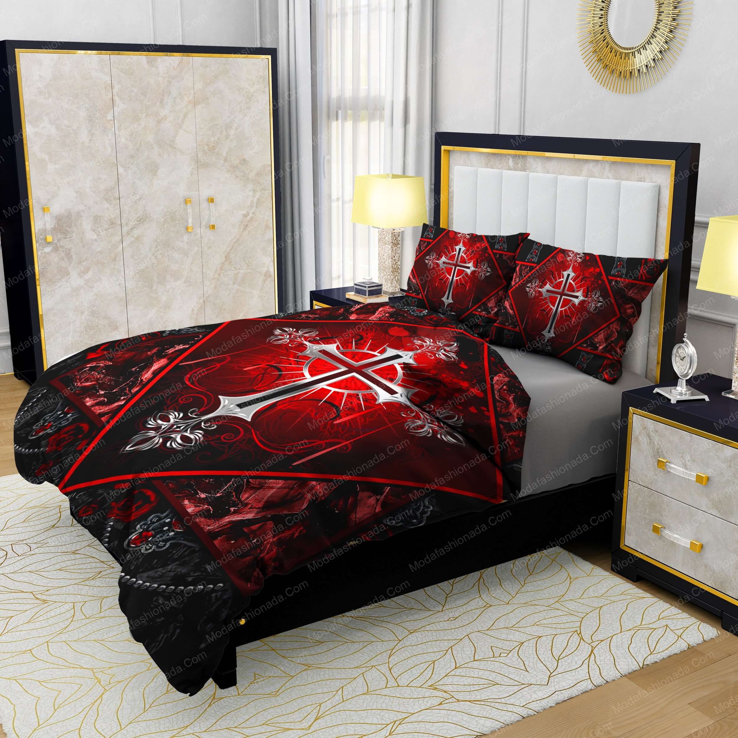 Jewelry Gothic Silver Cross Bedding Sets - Modafashionada.Com Jewelry Gothic Silver Cross Bedding Sets - Modafashionada.Com