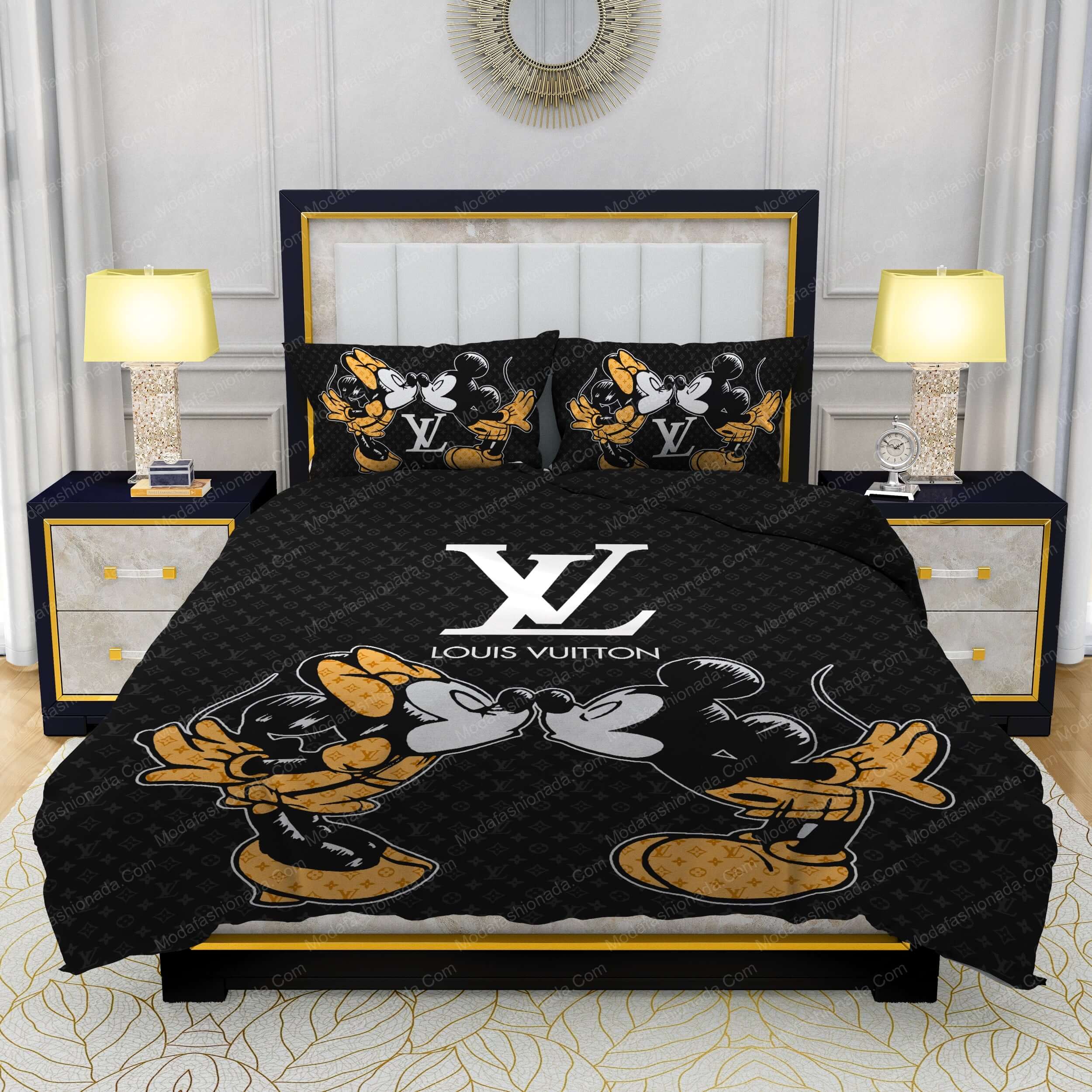 Louis Vuitton And Mickey Mouses Bedding Sets - Modafashionada.Com