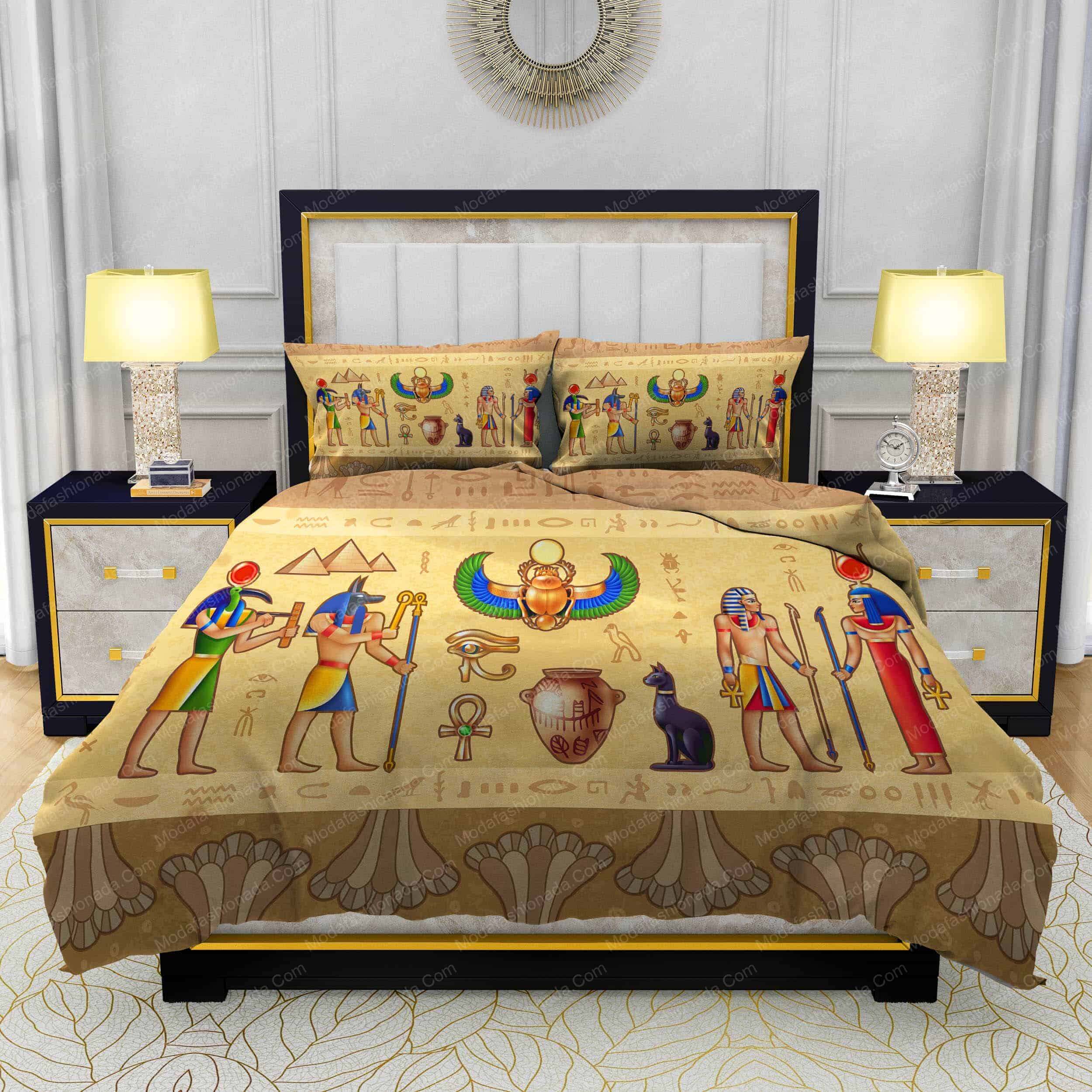 Ancient Egyptian God Set And Egyptian Cat Breed Bed Sets