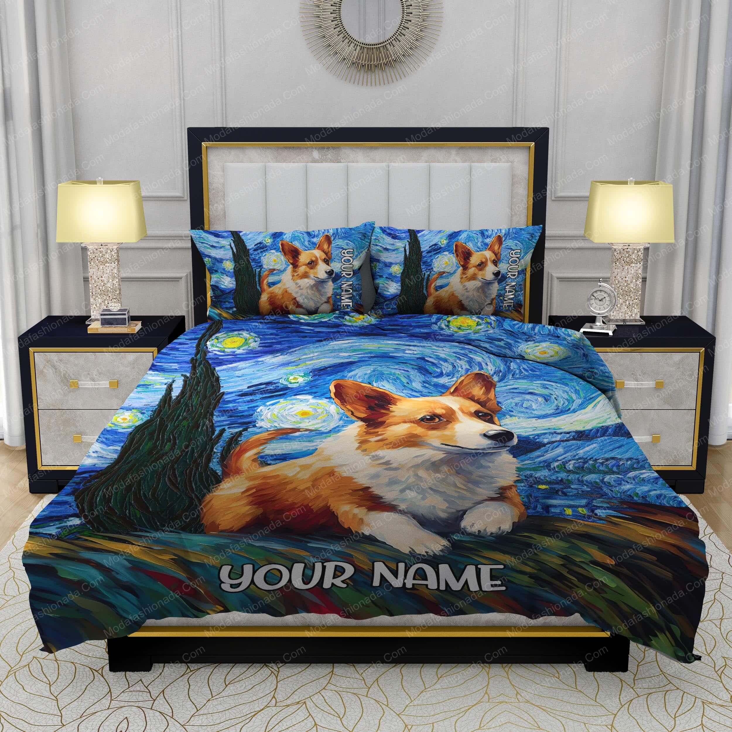 Personalized Corgi The Starry Night Bedding Sets Personalized Corgi The Starry Night Bedding Sets