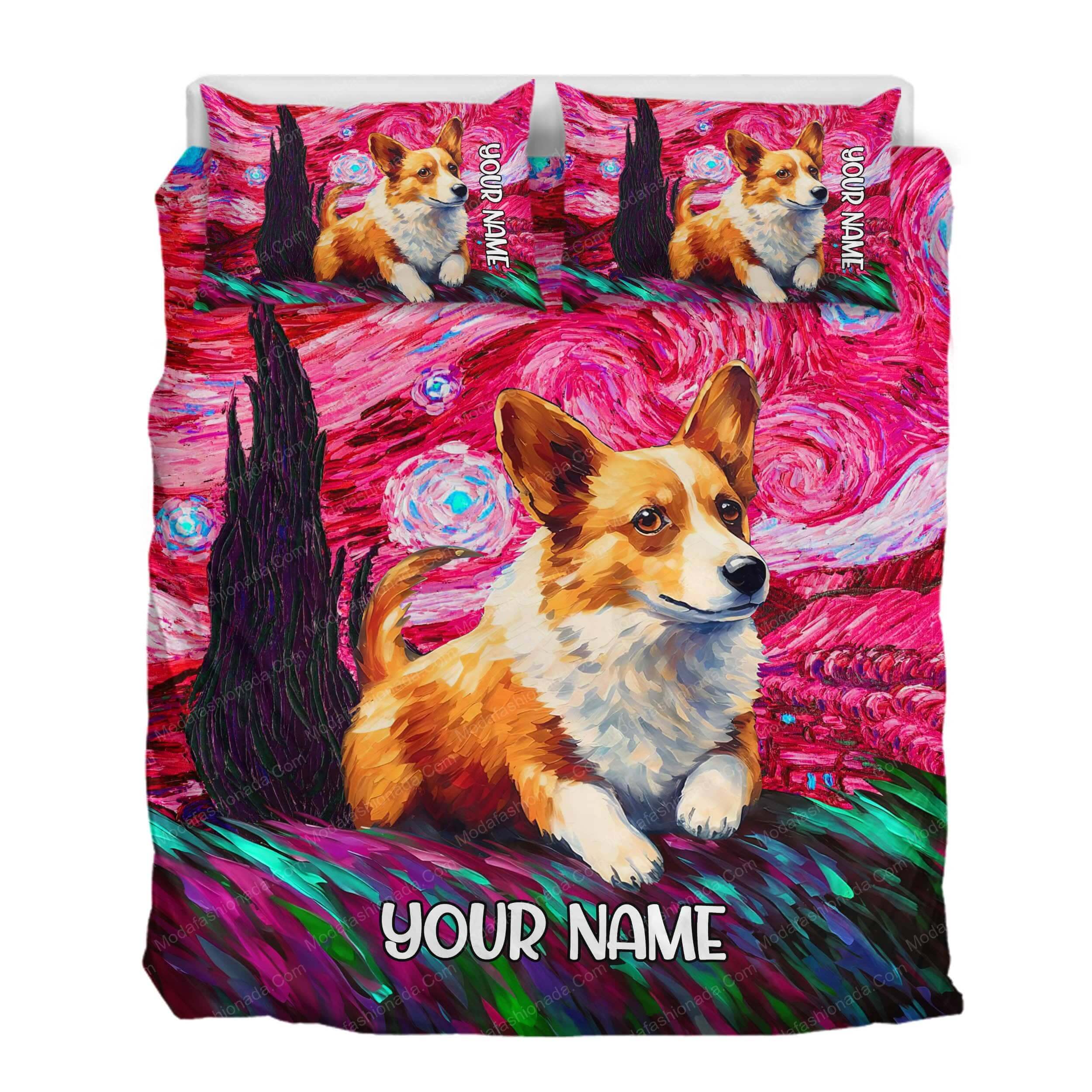 Personalized Corgi The Starry Night Bedding Sets Personalized Corgi The Starry Night Bedding Sets
