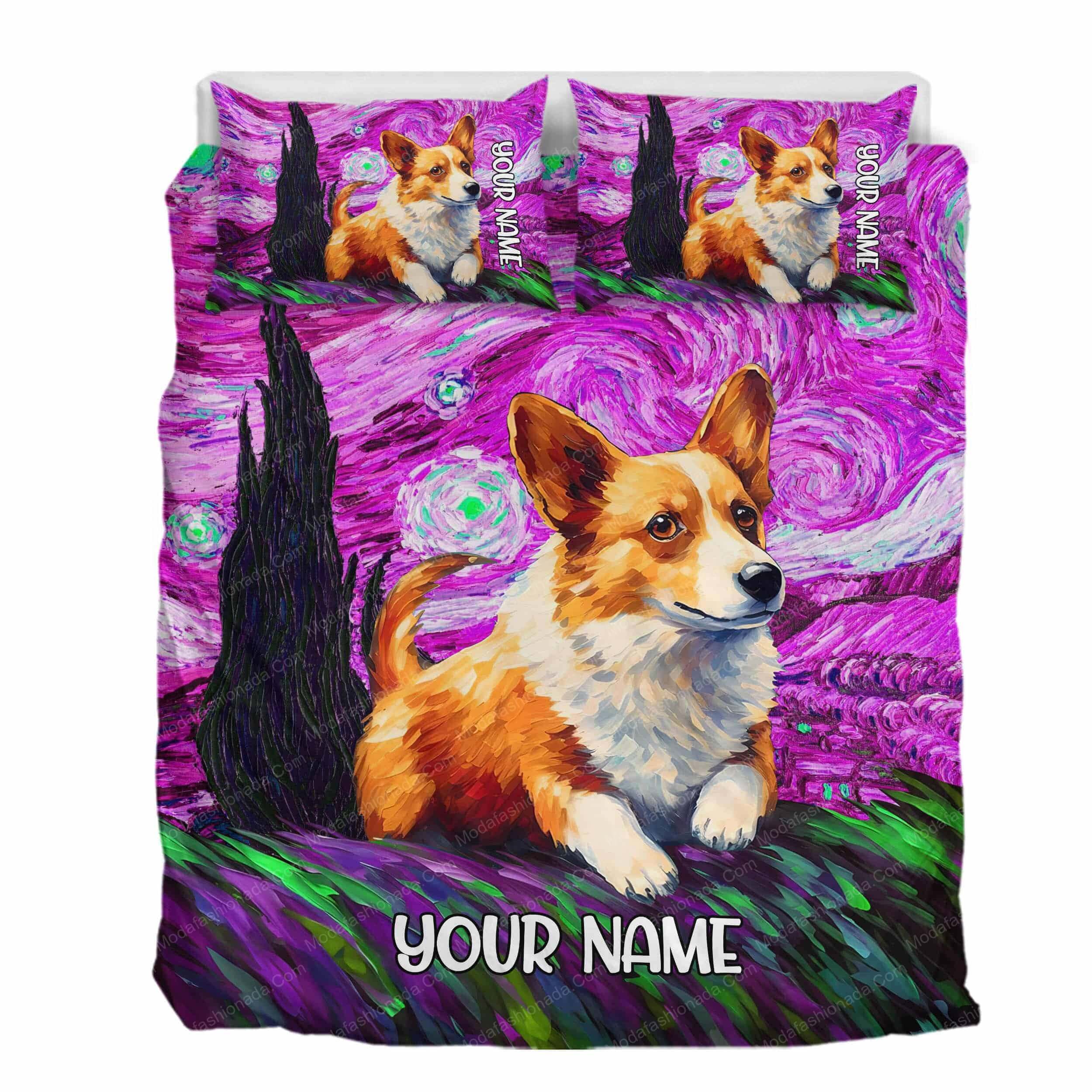 Personalized Corgi The Starry Night Bedding Sets Personalized Corgi The Starry Night Bedding Sets