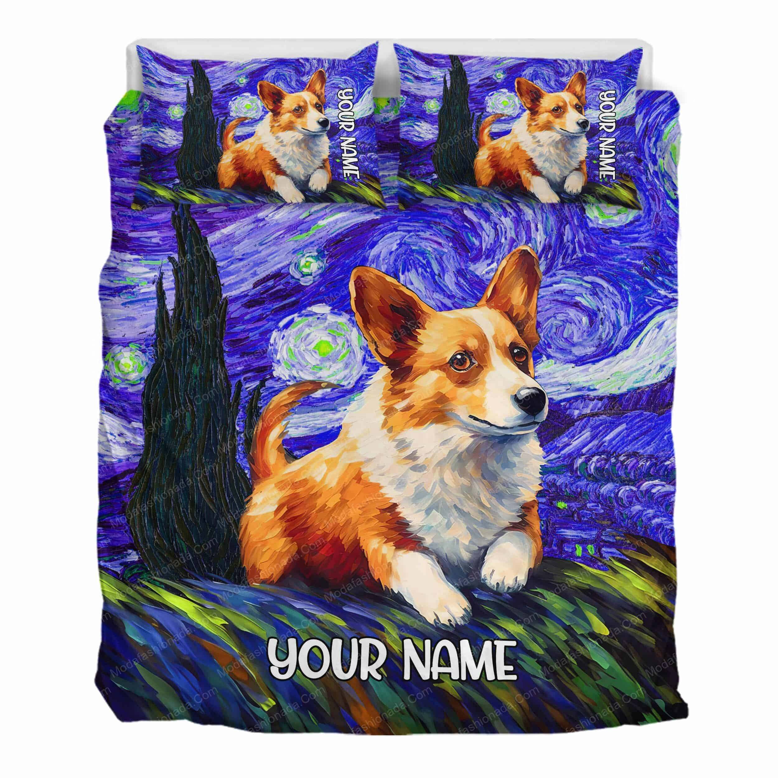 Personalized Corgi The Starry Night Bedding Sets Personalized Corgi The Starry Night Bedding Sets