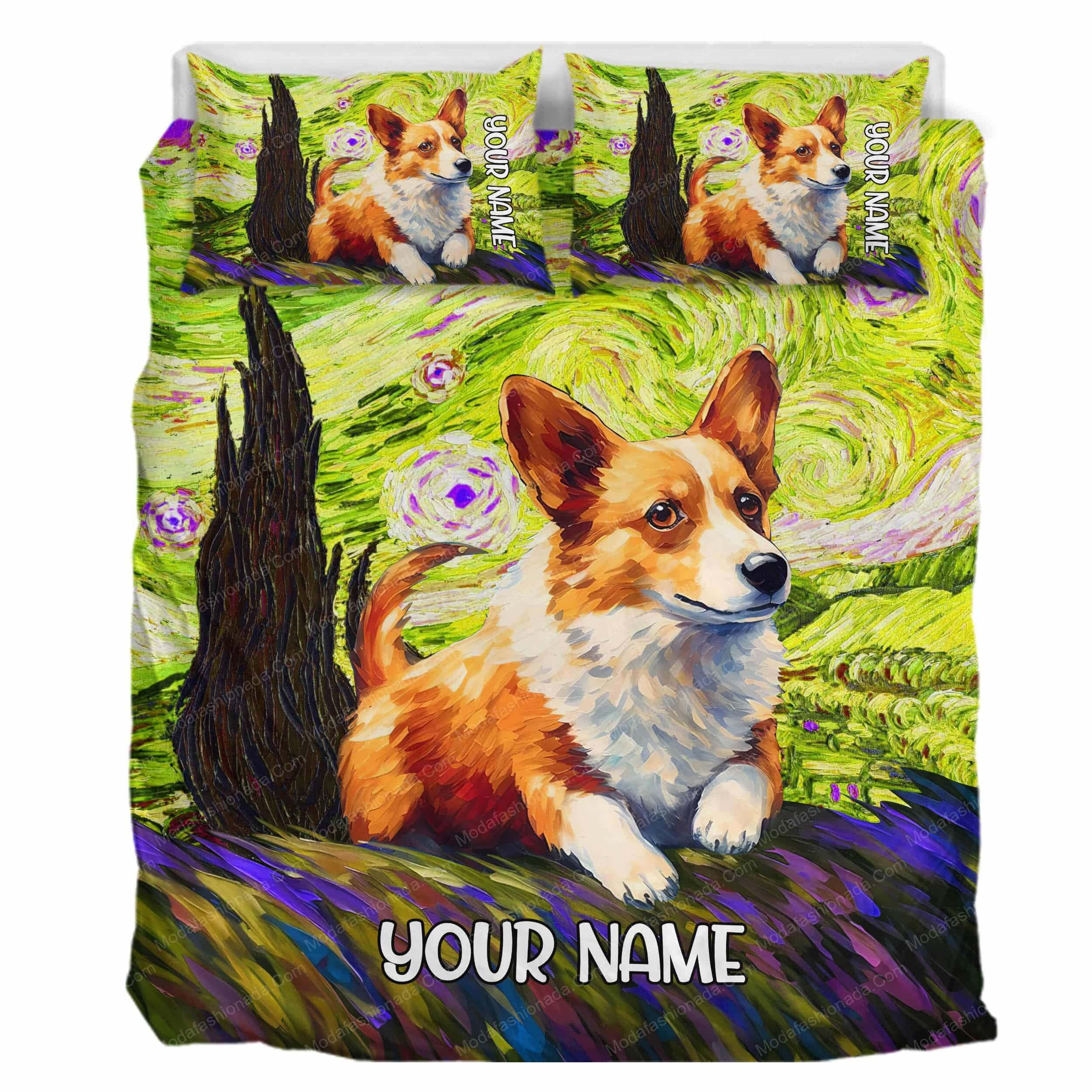 Personalized Corgi The Starry Night Bedding Sets Personalized Corgi The Starry Night Bedding Sets