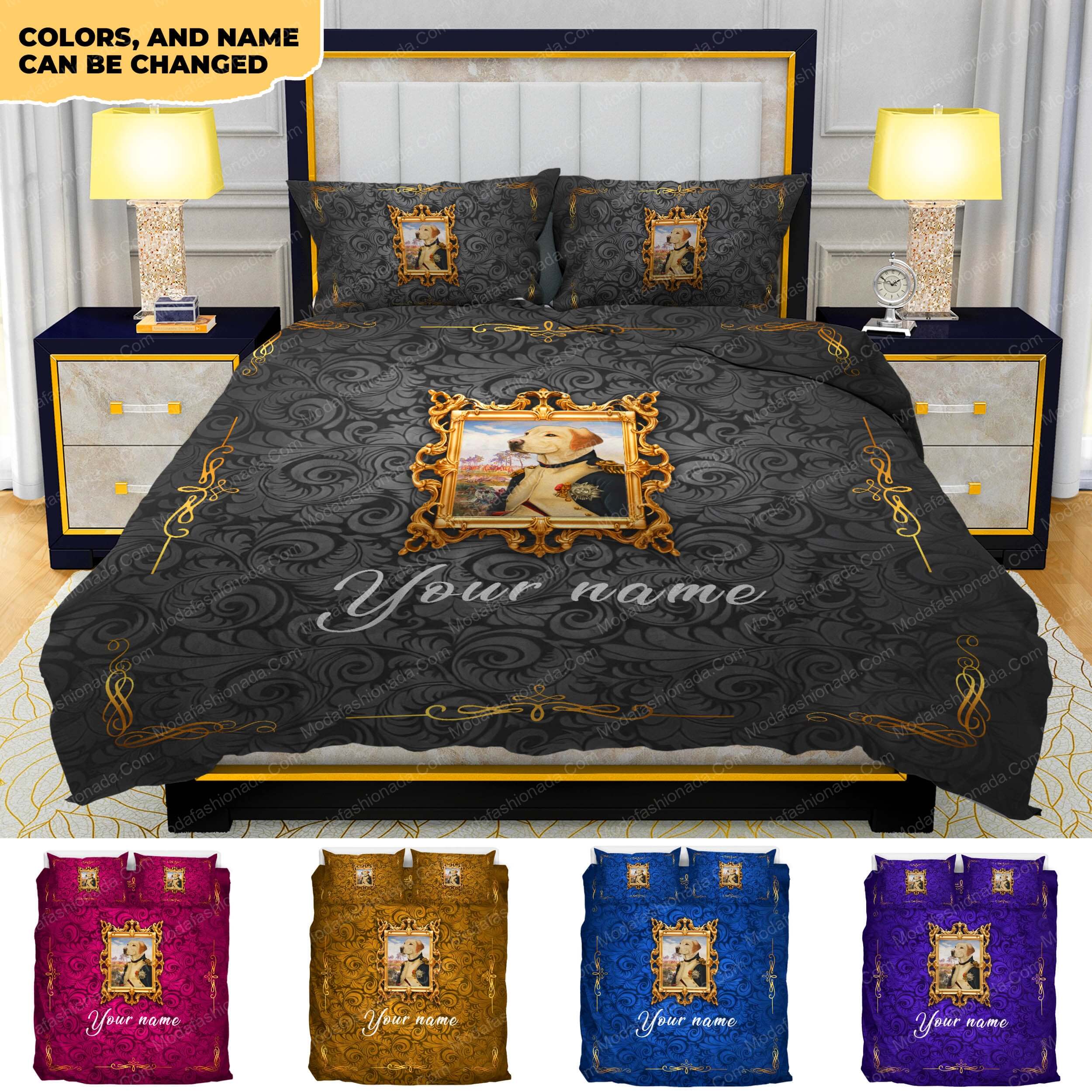 Custom Photo Labrador Retriever Dog Memorial Gift Bedding Sets