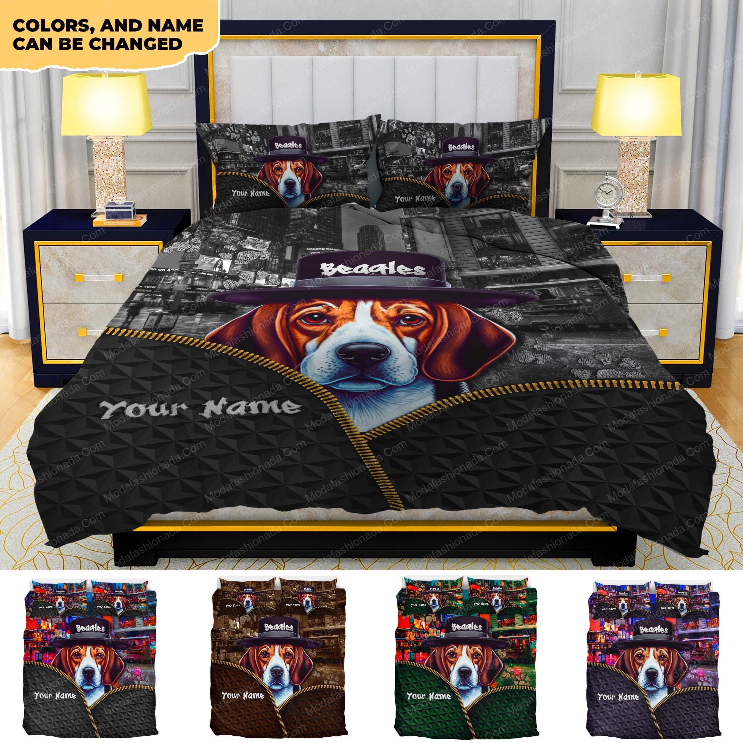 Personalized Beagles Bedding Set Gift For Beagles Lover