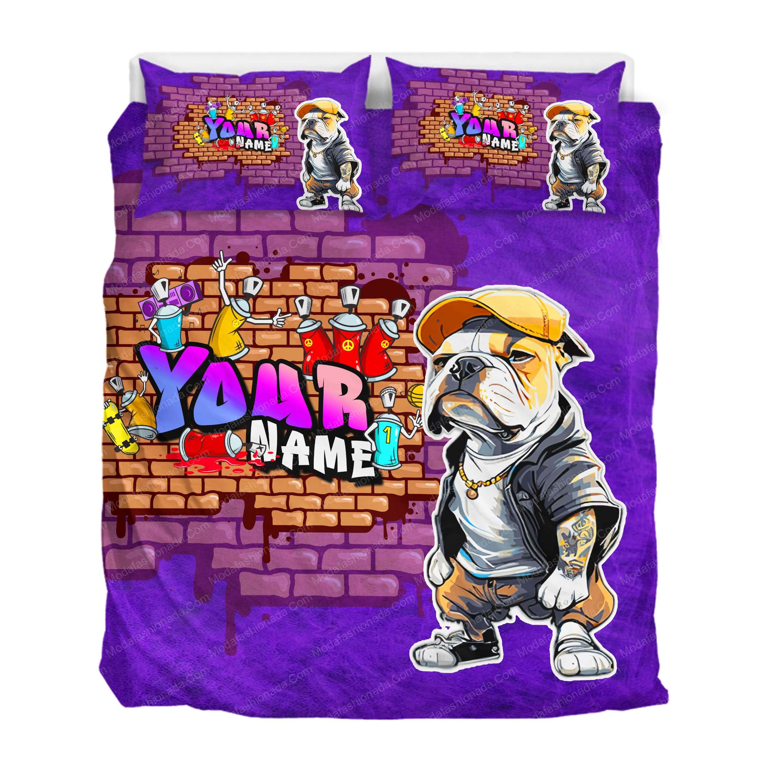 Personalized Name Bulldog Lover Dog Gift Bedding Sets Personalized Name Bulldog Lover Dog Gift Bedding Sets