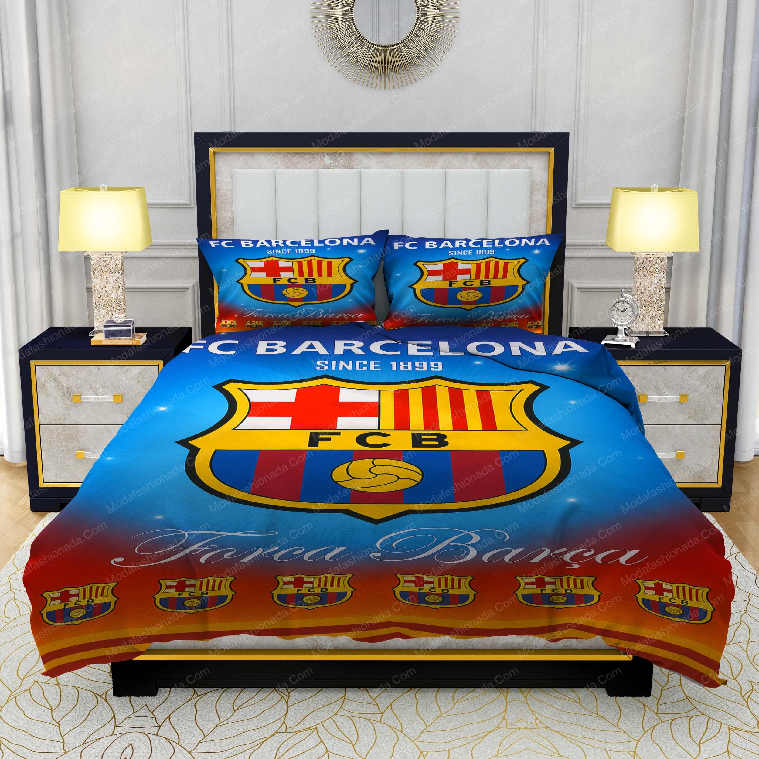 FC Barcelona 'Since 1899' Premium Bedding Set Crest & Starry Background