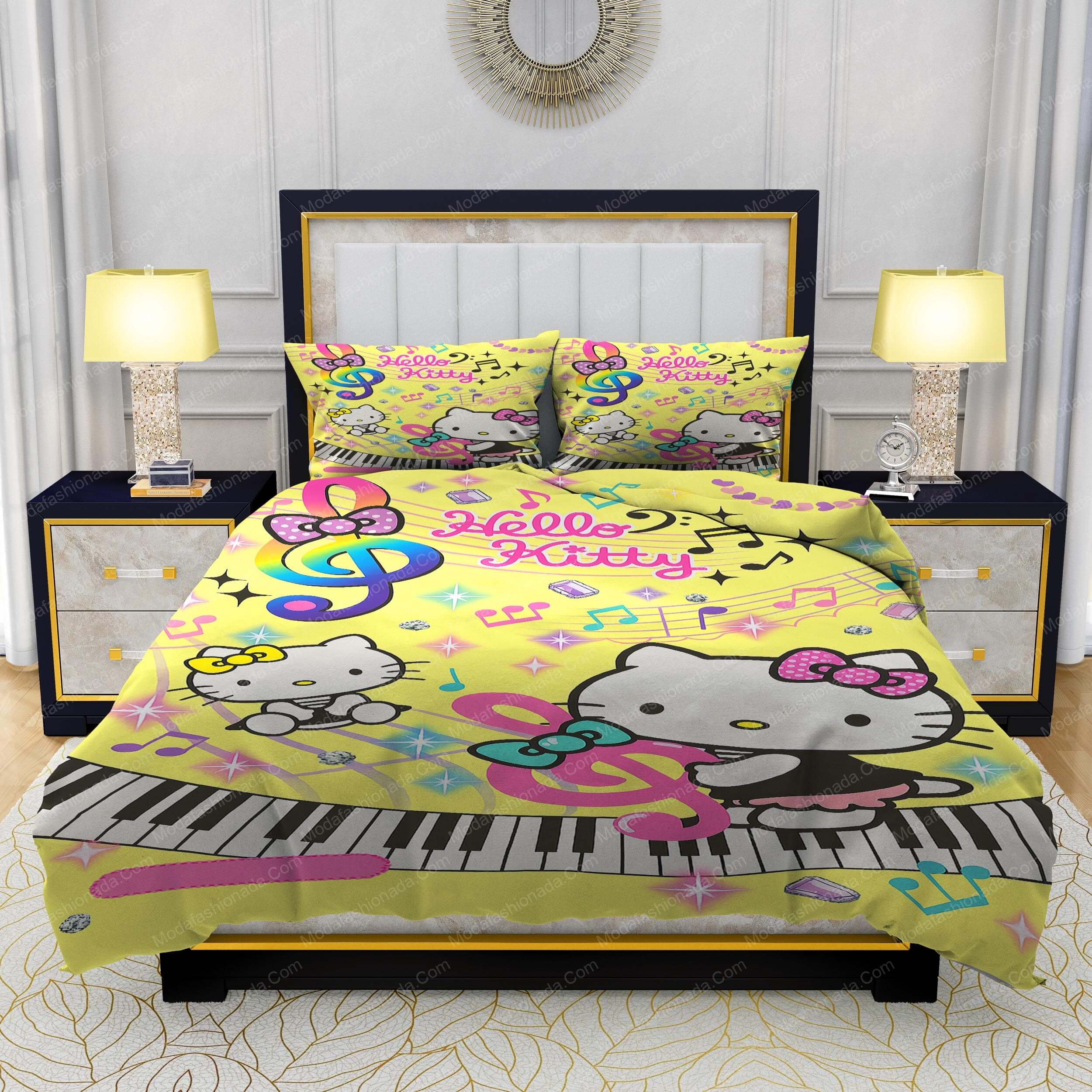 Hello Kitty Musical Dreams Bedding Sets Featuring Piano & Melody